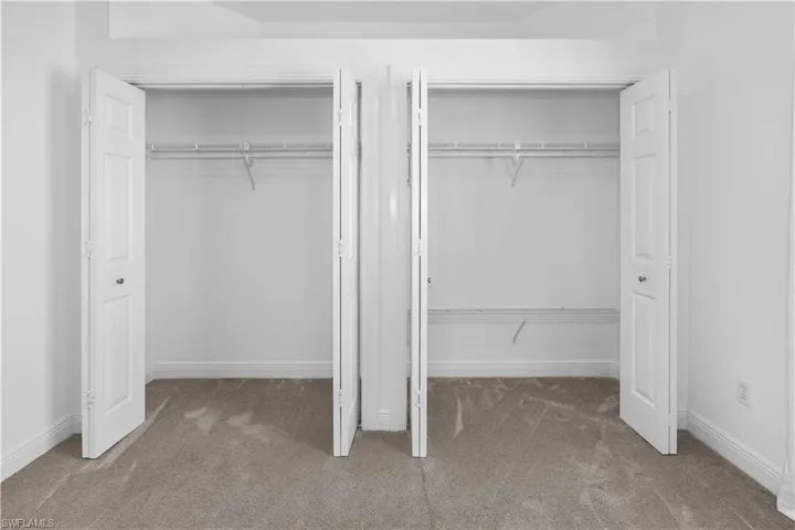 View of double closets