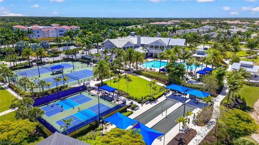 Bird's eye view of a pool