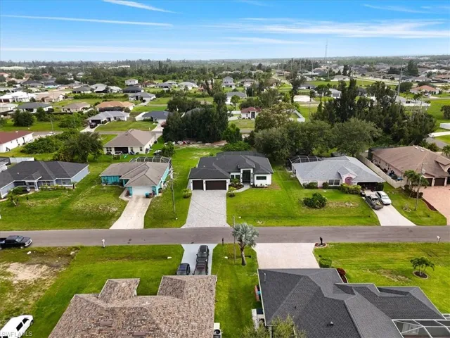 Aerial view of residential area