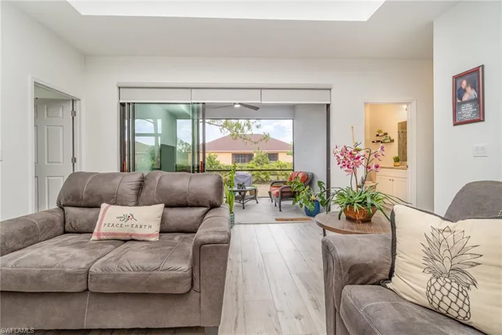 Living area featuring hardwood / wood-style floors