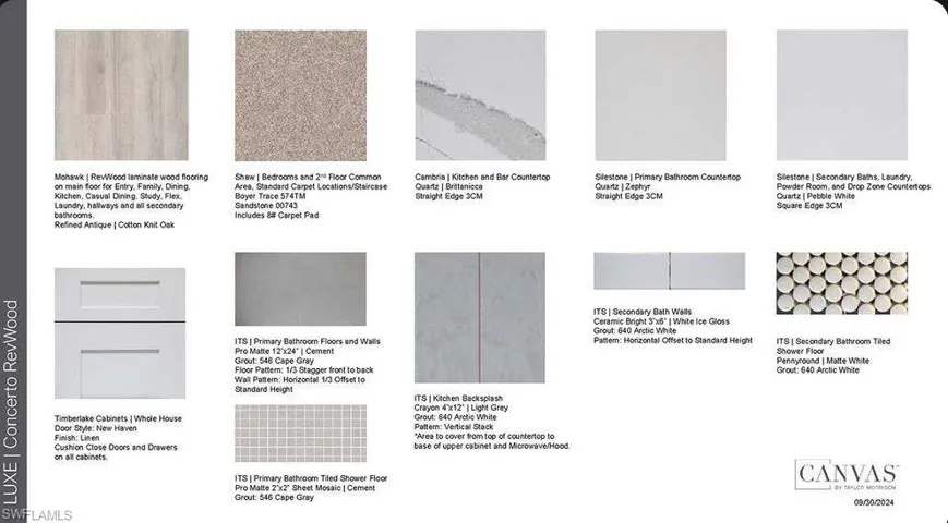 Design Selections.  Home is under construction and selections are subject to change.