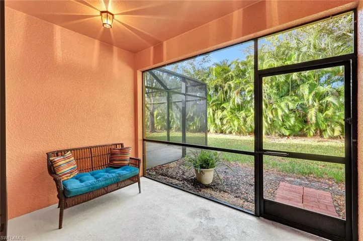 Screen Lanai with a landscape and partial water view