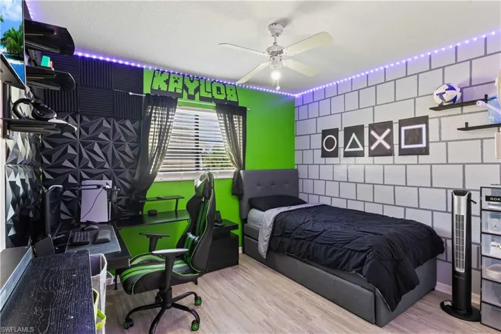 The second guest bedroom is a comfortable and inviting space, designed to make guests feel right at home.