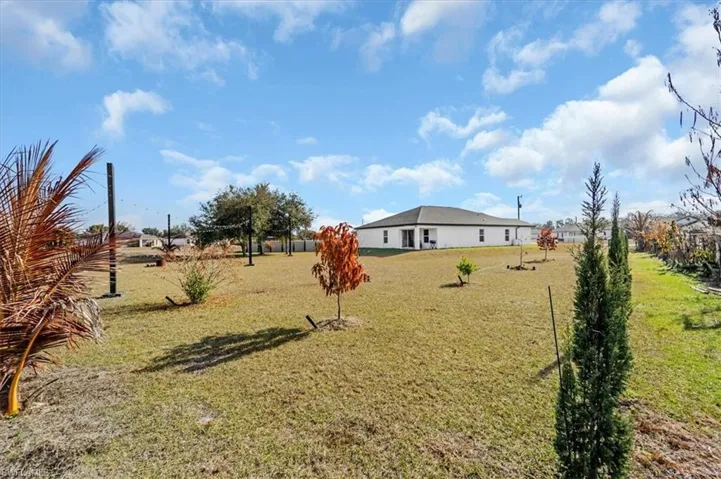 View of grassy yard