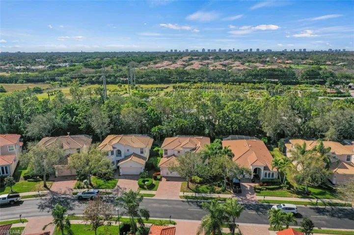 Aerial view of residential area