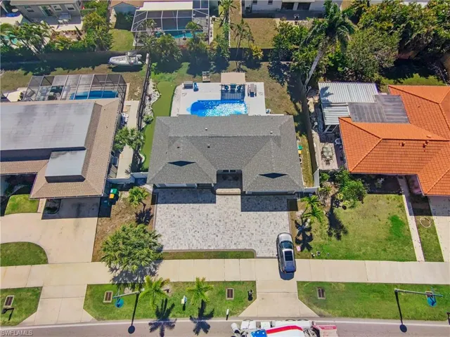 Bird's eye view of a pool