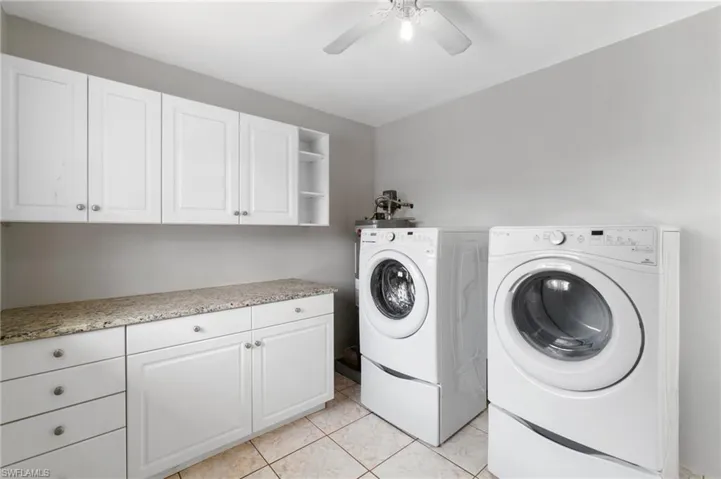 Den converted into laundry room