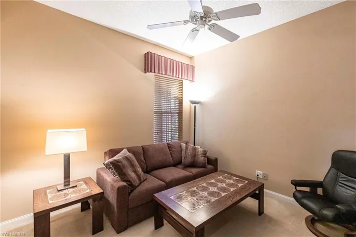 Guest room 1 is being used as a TV room.