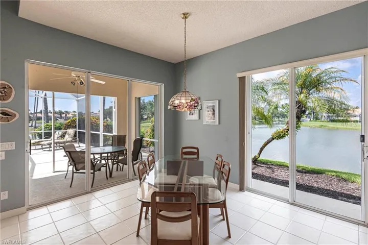 Dining area has Spectacular lake views in both directions!