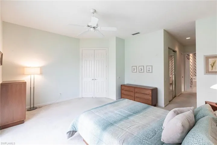 Master has French doors.