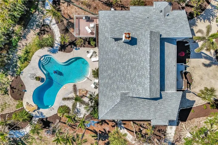 Birds eye view of property