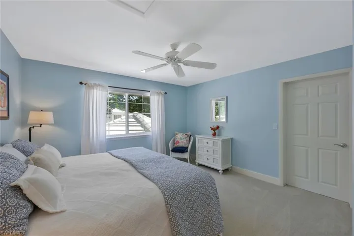 Guest room with large walk-in closet