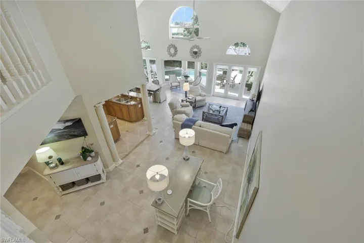 Looking down from the 2nd floor landing - very open, light and bright