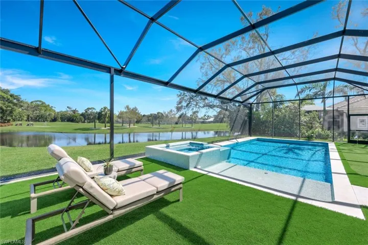 36' pool with putting green