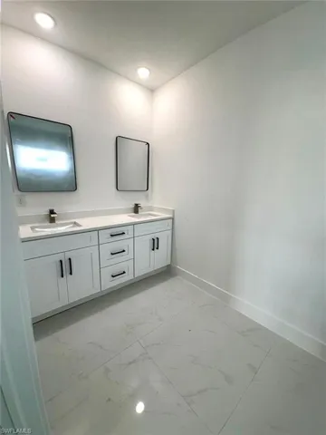 Bathroom featuring vanity
