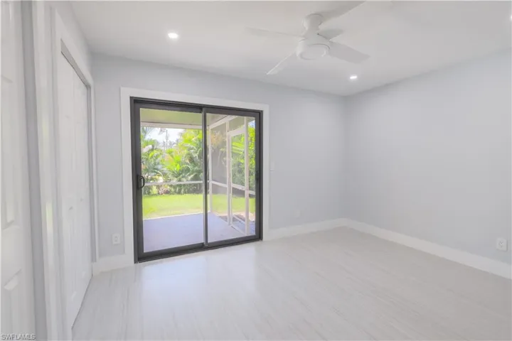 Unfurnished room with ceiling fan