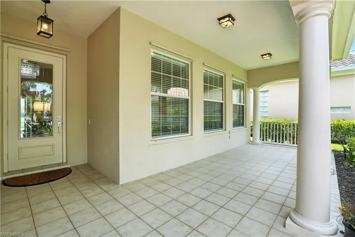 View of covered porch