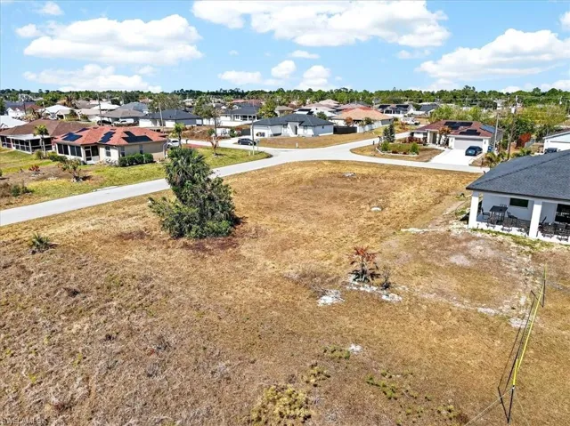 Aerial view of residential area