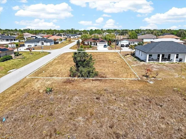 Aerial view of residential area