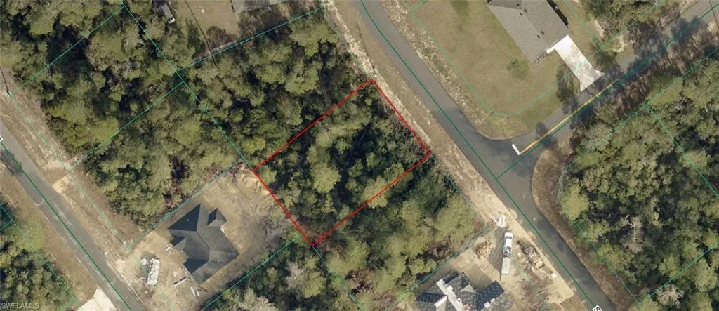 Aerial Map. Illustrating the property boundaries and surrounding geographic features