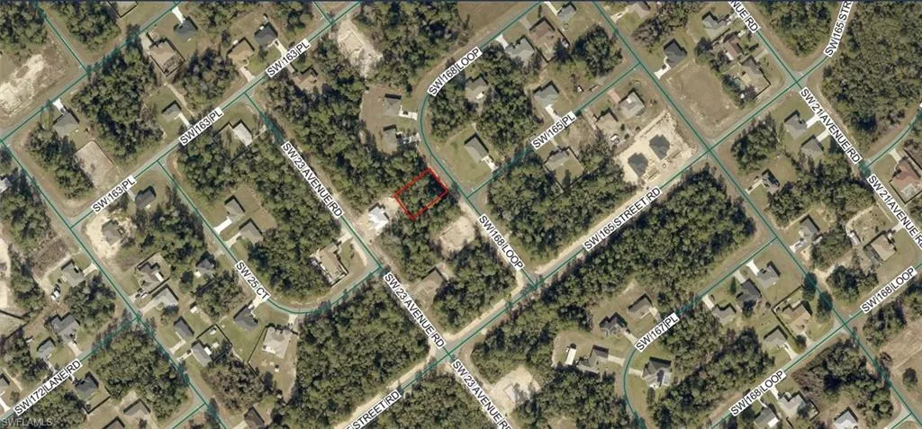Aerial Map. Illustrating the property's boundaries and surrounding street network