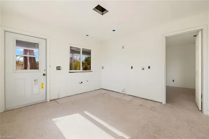 This is where the kitchen goes near the back door