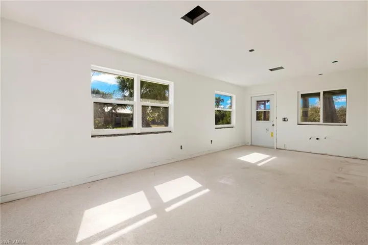 Looking towards the kitchen and back door