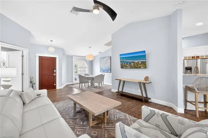 Open floor plan with spacious living room