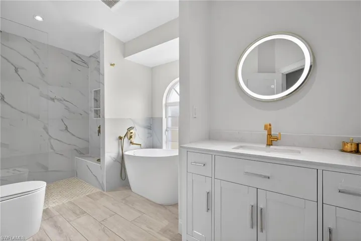 Updated master bathroom