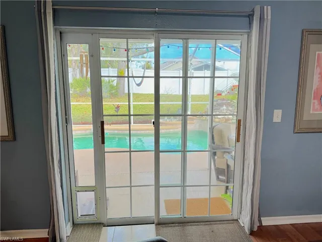 Sliding door from Living Room