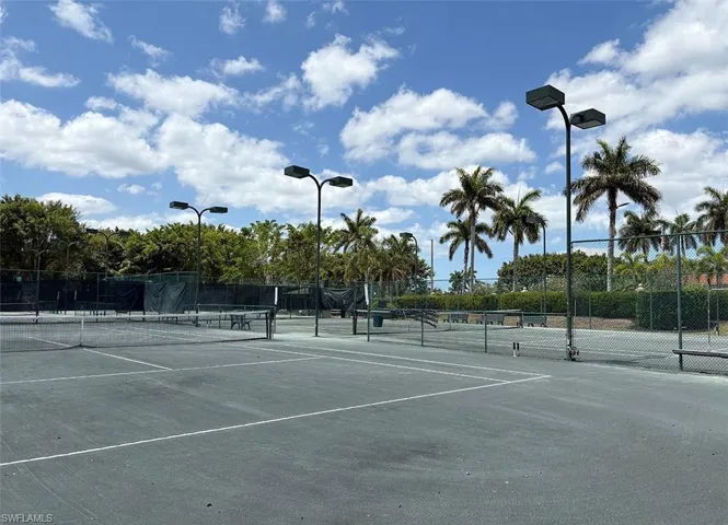 View of tennis court