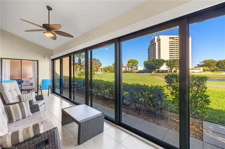Enclosed lanai with vaulted ceiling