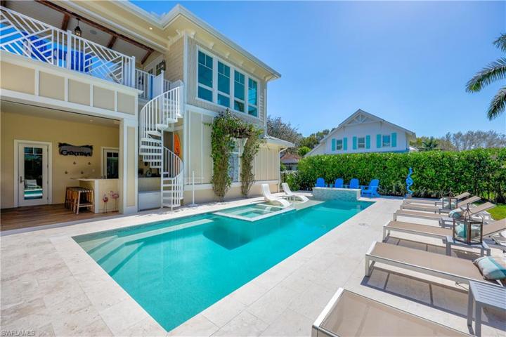 Outdoor pool area