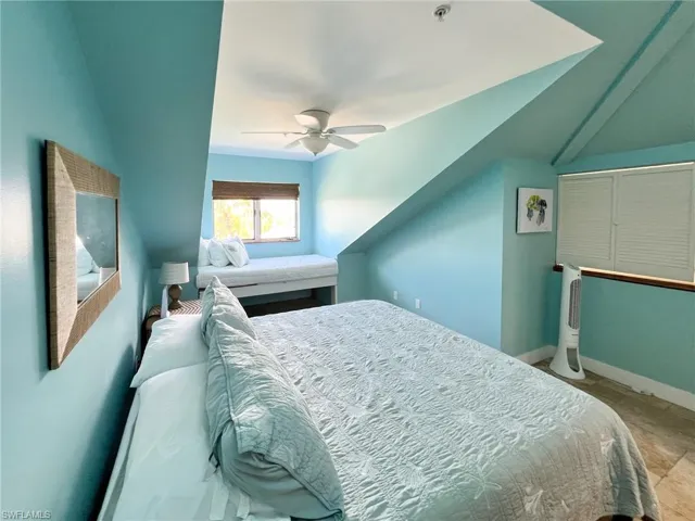 Bedroom with ceiling fan