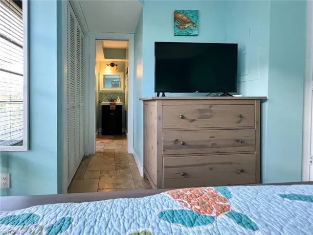View of tiled bedroom