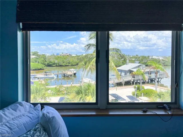 Room details featuring a water view