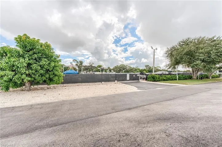 View of home's community boat storage area.
