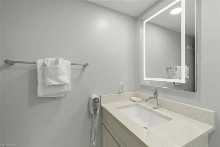 Bathroom featuring vanity