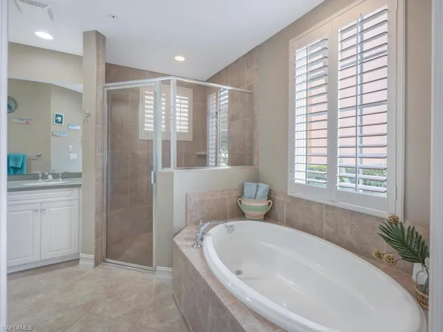 Primary bath with tub & walk-in shower
