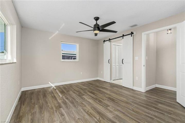 Full size master bedroom with private bath.