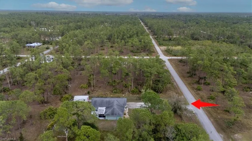 Aerial view front of home arrow on Glenn Ave Looking north.