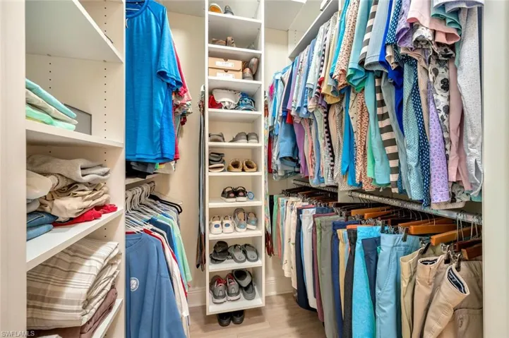 Spacious closet featuring wood-type flooring
