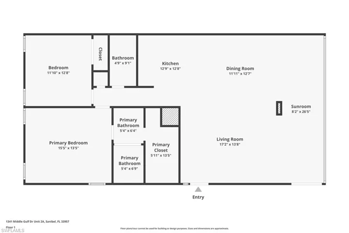 View of floor plan / room layout