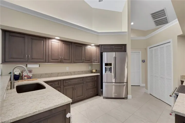 Stainless steel KitchenAid appliances.