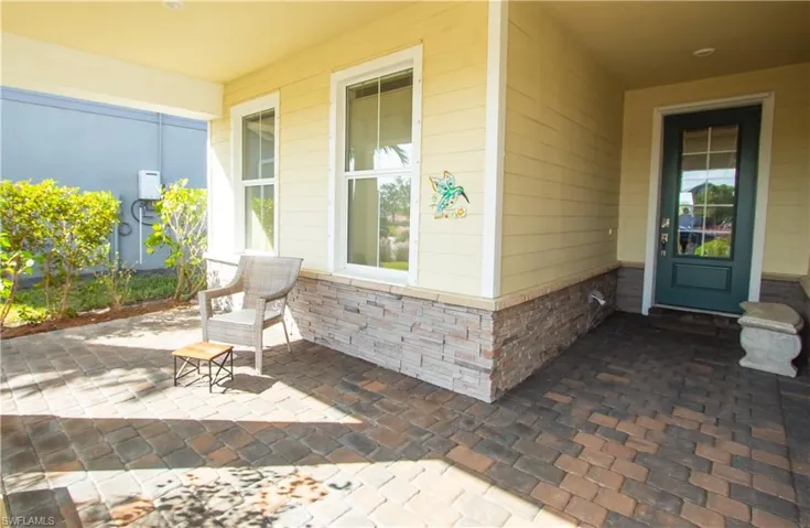 Spacious front porch area
