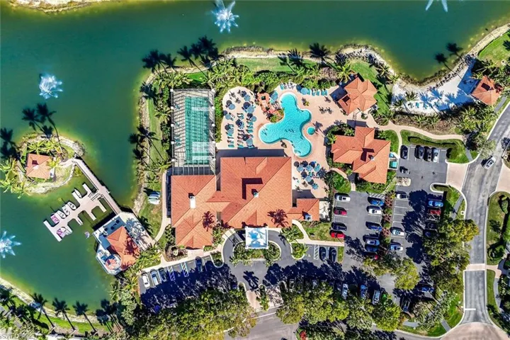 Overhead view of the amenity center.