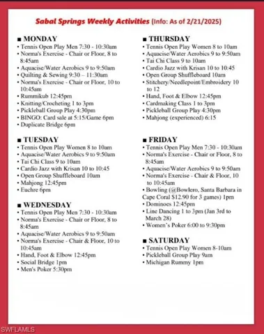 Community activities