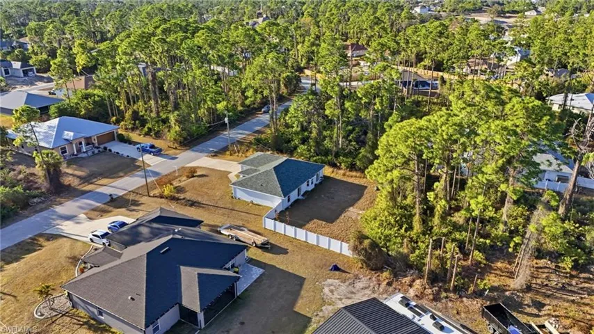Aerial view of residential area