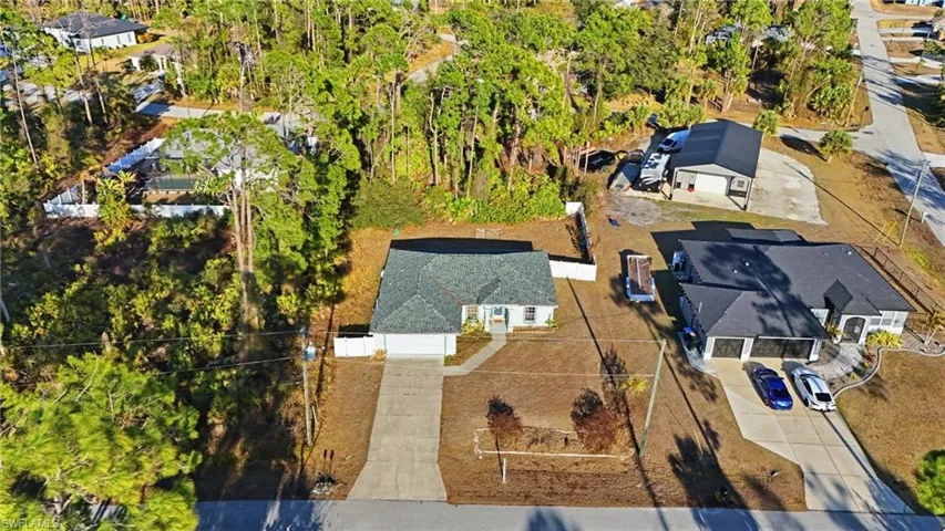 Aerial view of residential area