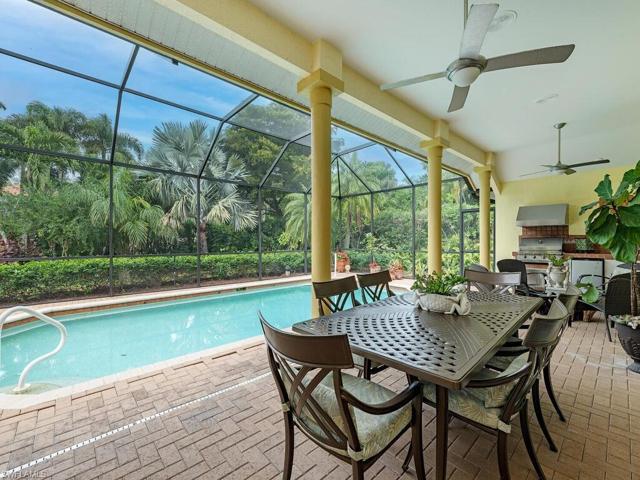 Lanai with dining area